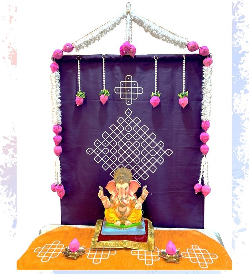 Backdrop Decor Blue Piece